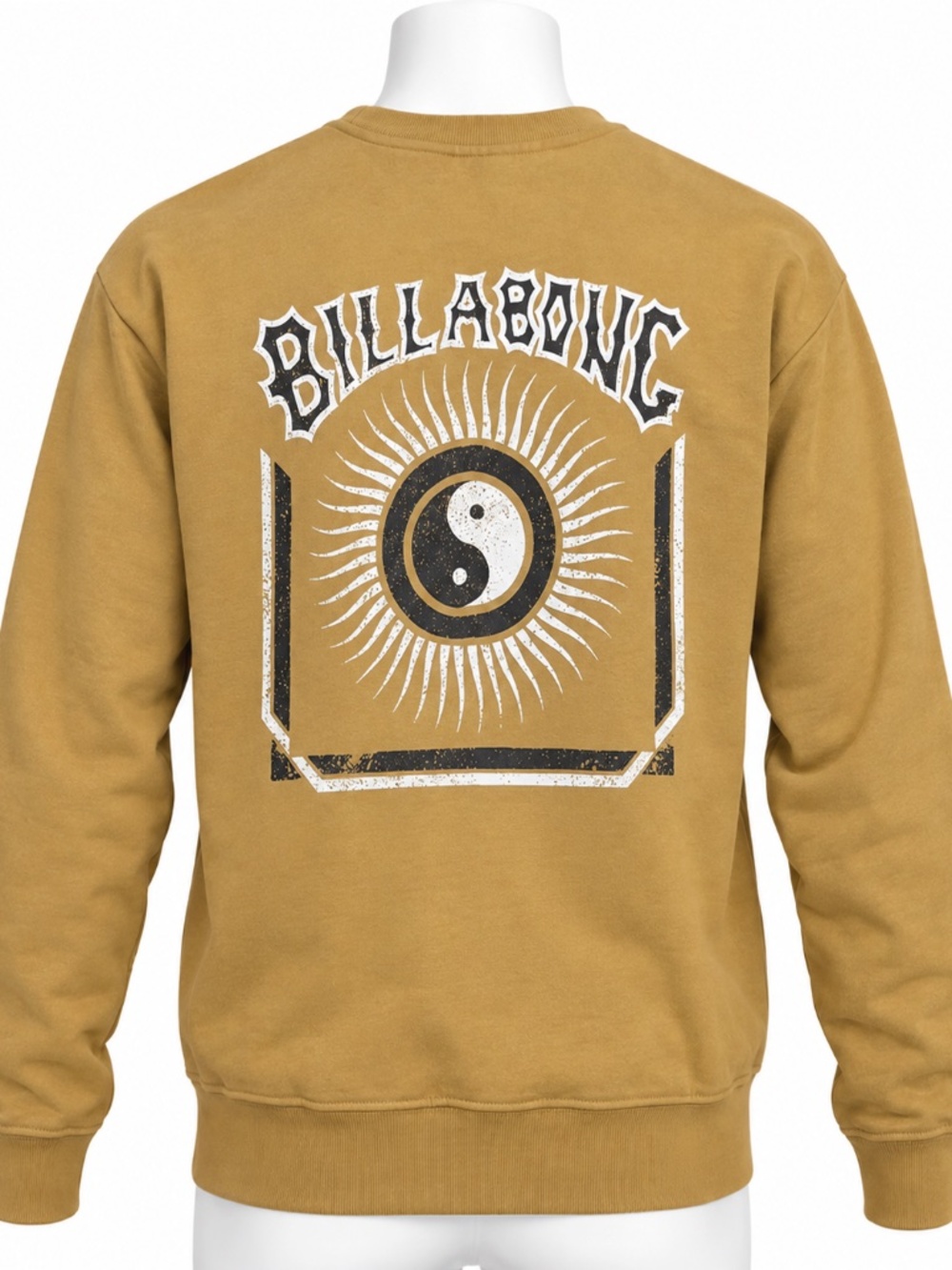Billabong Mens Range Crew Sweatshirt - NWT Size Large Gold / Multi - #46135-N9